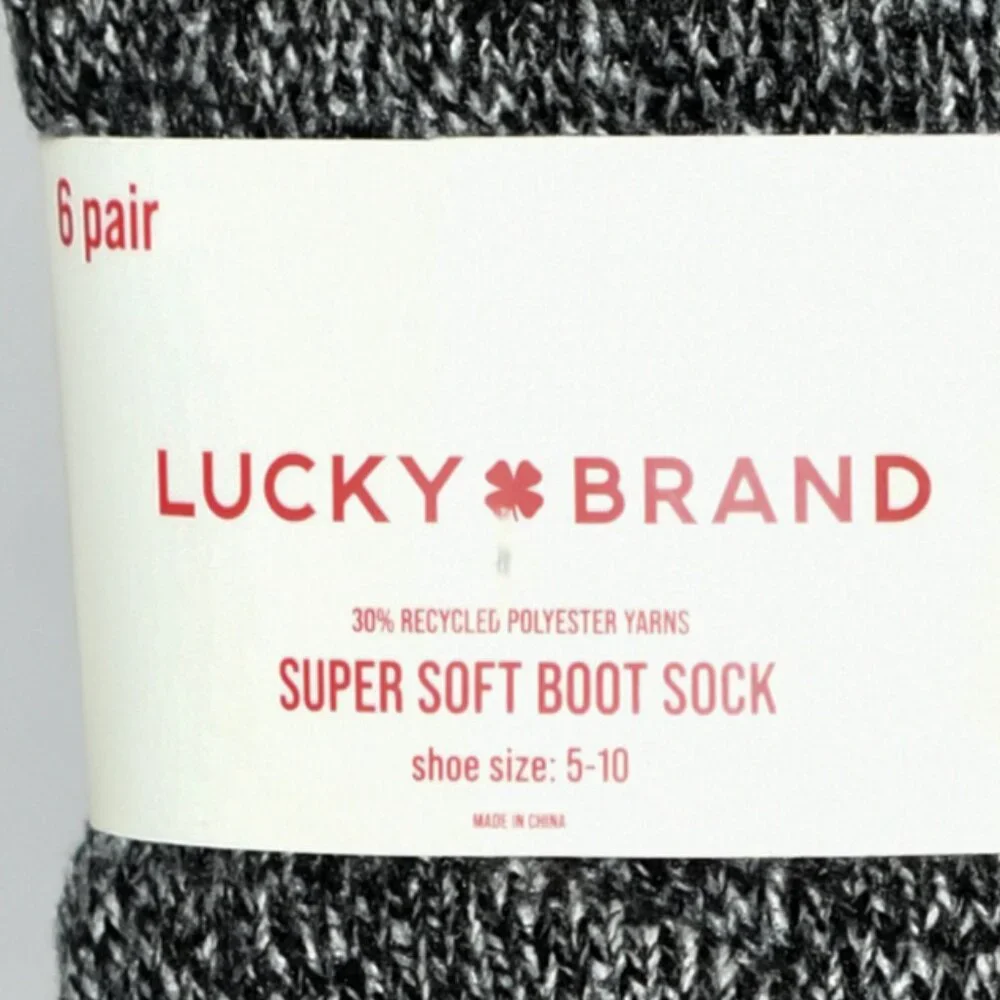 Lucky Brand Ladies' Boot Sock, 6-pair‎